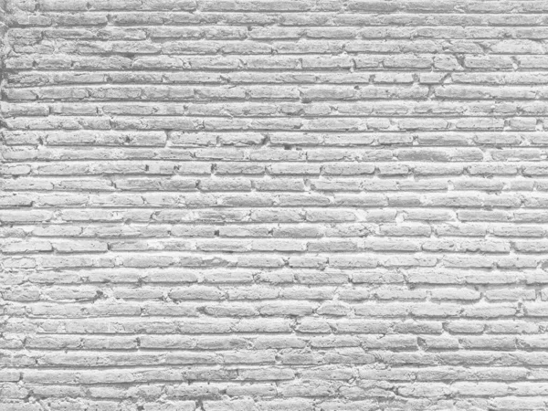 Grunge white brick wall, old white bricks pattern background