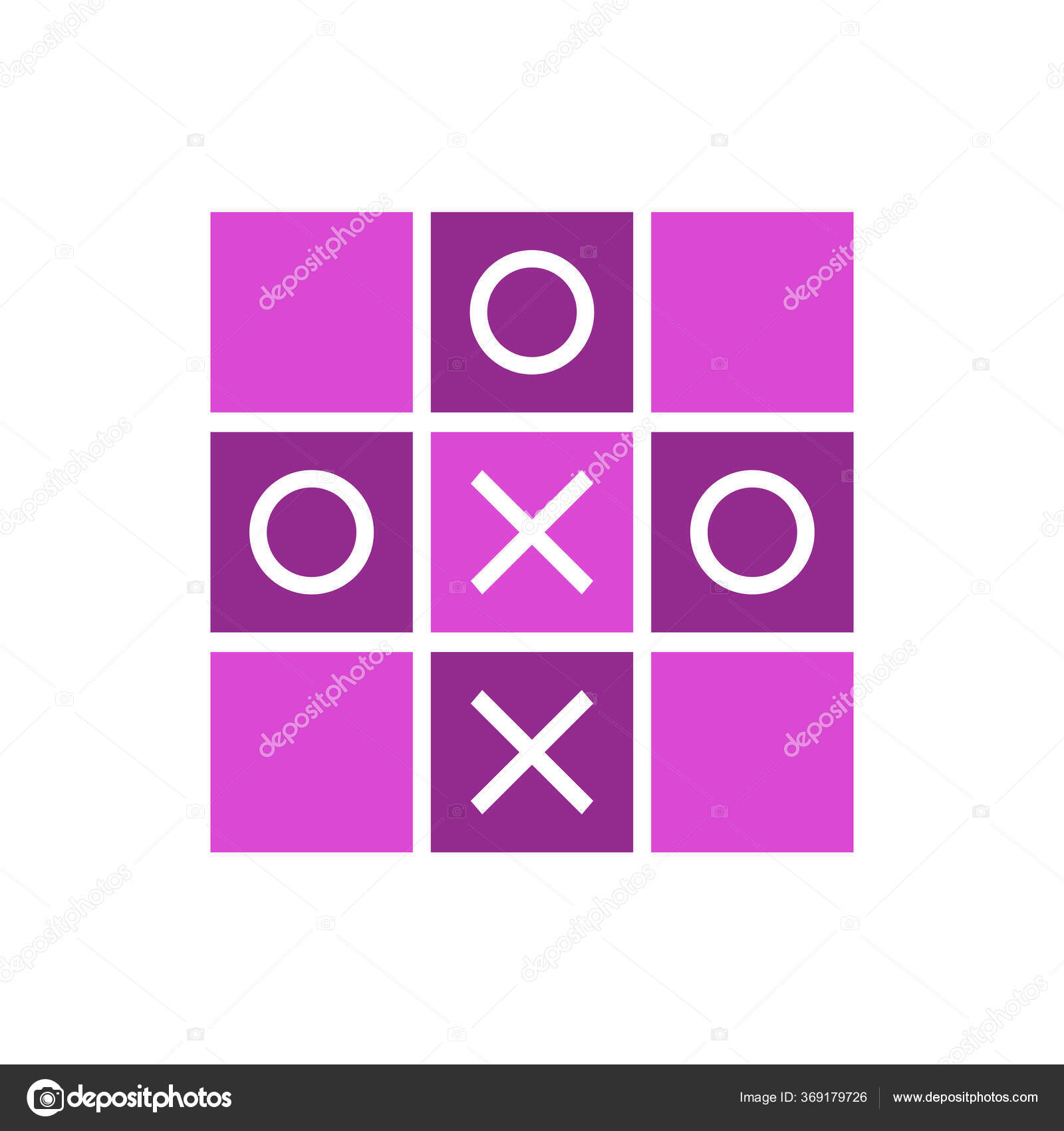 Тик Мини Игры Вектор Иллюстрация Фиолетовый Дизайн Цвета Векторное  изображение ©logomimi 369179726