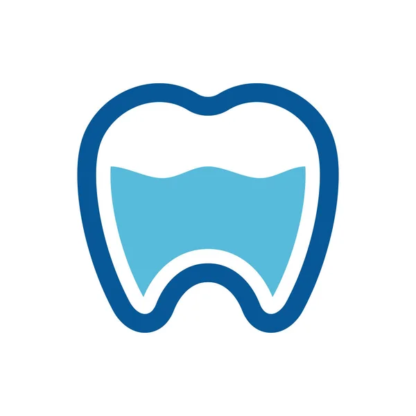 Modelo Logotipo Cuidados Dentários Frescos Design Ícone Dente Água Símbolo —  Vetores de Stock