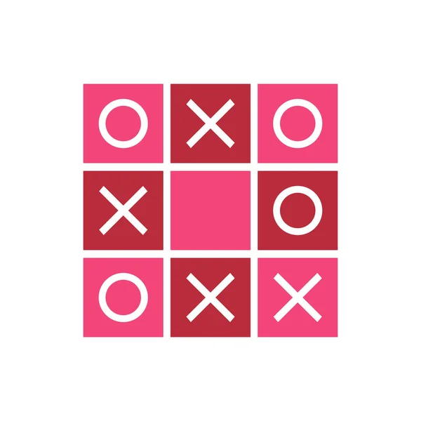 Tic Jogo Tac Toe Design Ilustração Vetorial Vetor — Vetor de Stock