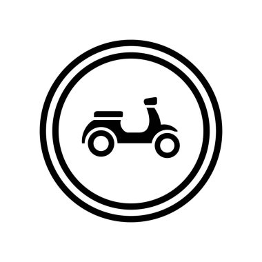 Motosiklet logosu şablonu, motosiklet ikonu tasarımı, motosiklet sembolü - Vektör