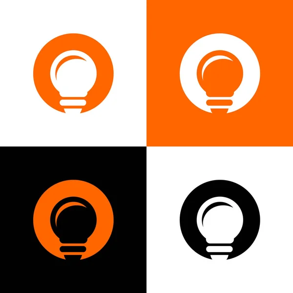 Шаблон Логотипа Лампы Лампочки Концепция Иконки Креативной Идеи Вектор — стоковый вектор
