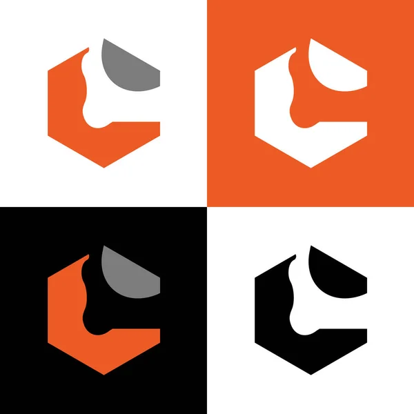 Abstrakter Buchstabe Fuß Logo Design Vektor Illustration Design — Stockvektor