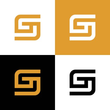 İlk harf G logo tasarım şablon elementleri, vektör illüstrasyonu