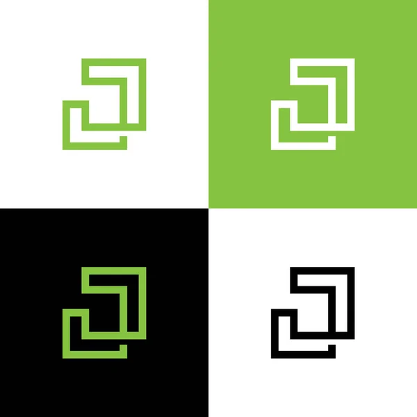 Lettre Abstraite Éléments Modèle Conception Logo Vecteur — Image vectorielle