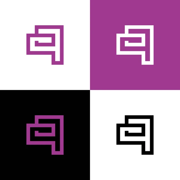 Abstrakt Buchstabe Logo Design Vorlagen Elemente Vektorillustration — Stockvektor