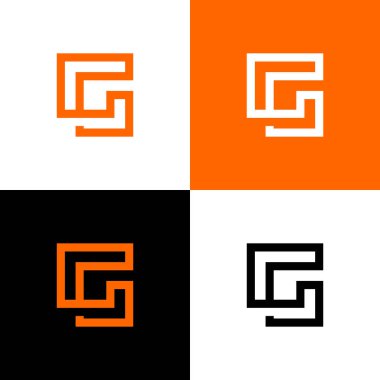 Geometrik harf G logo tasarım şablon elementleri, teknoloji konsept çizimi