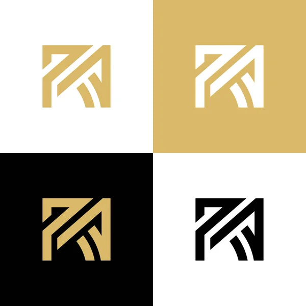 Elementos Iniciais Modelo Logotipo Carta Design Elegante Logotipo Vector — Vetor de Stock