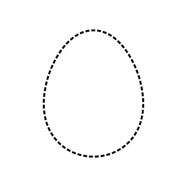 Hayvan Yumurtası Şekilli Siluet Kesik Çizgi Biçimi Vektör — Stok Vektör