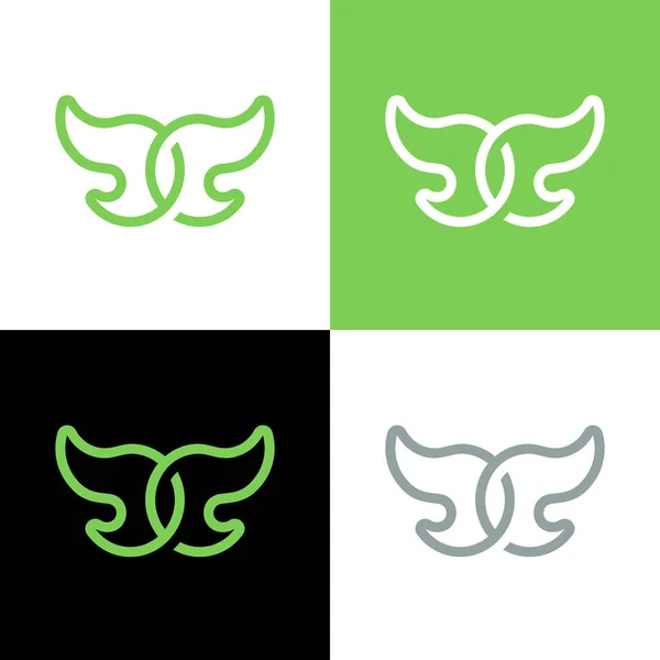 Абстрактный Логотип Бабочки Векторный Дизайн Иллюстраций Стилистика — стоковый вектор