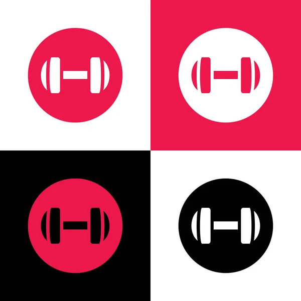 Hantelsymbol Für Das Wiegen Bodybuilding Hantelsymbol Vector — Stockvektor