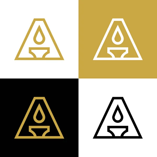 Літера Шаблон Логотипу Свічки Векторні Ілюстрації — стоковий вектор