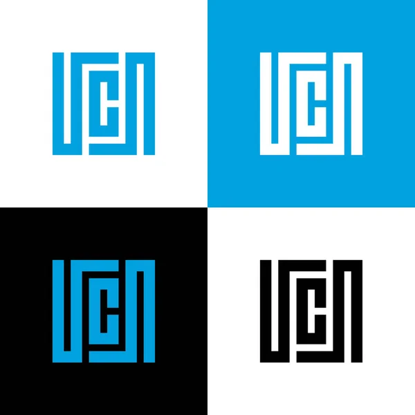 Letra Inicial Ucn Icono Del Logotipo Elementos Plantilla Diseño Tipografía — Vector de stock