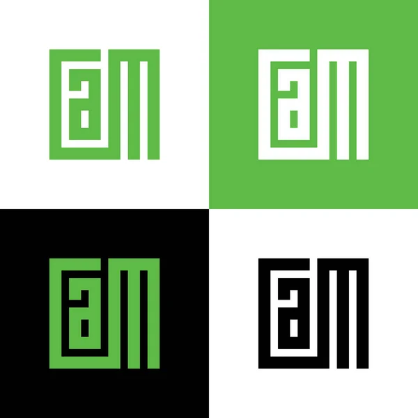 Carta Inicial Cam Elementos Modelo Design Logotipo Tipografia Forma Quadrada — Vetor de Stock