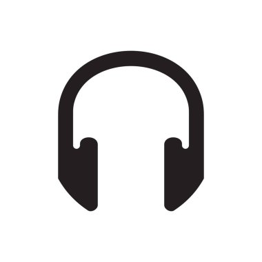 Kulaklık, kulaklık veya kulaklık vektör simgesi, basit illüstrasyon