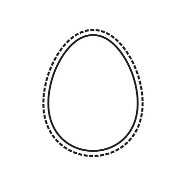 Soyut yumurta şekli kenar, dikişler çerçeve tasarımı