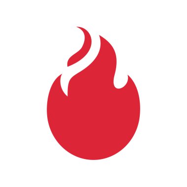 Ateş vektör logosu tasarım şablonu, alev simgesi