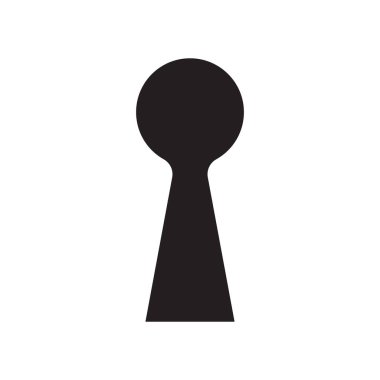 Anahtar deliği simgesi tasarımı, vektör kilidi sembolü, güvenlik işareti