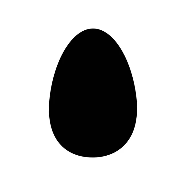 Yumurta Silueti Siyah Yumurta Simgesi Tasarımı Vektör — Stok Vektör