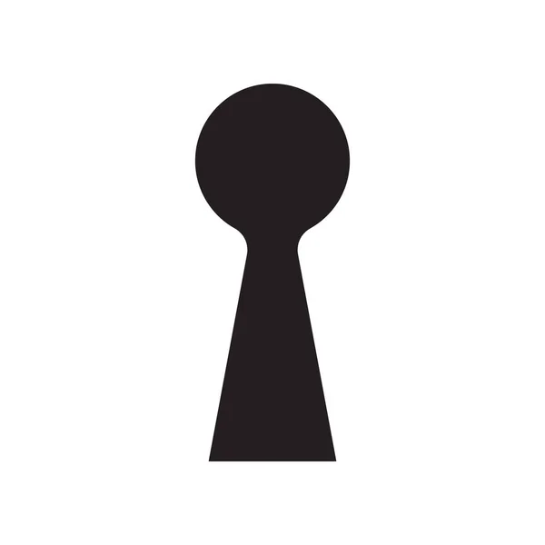 Nyckelhåls Ikon Design Vektor Lås Symbol Säkerhetstecken — Stock vektor