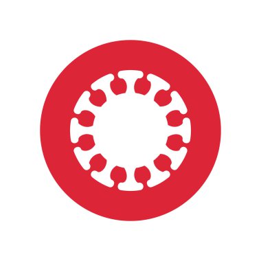 Corona virüs simgesi, covid 19 sembolü, vektör illüstrasyonu