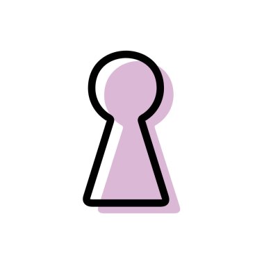 Anahtar deliği vektör logo tasarım şablonu elementleri