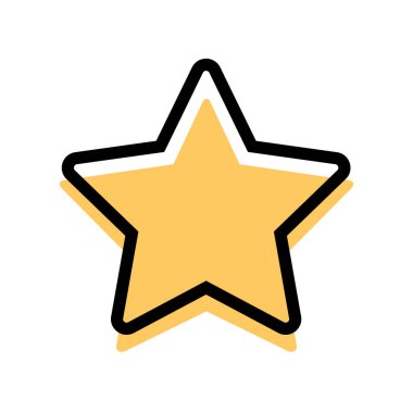 Sarı yıldız simgesi tasarım şablon elementleri - vektör