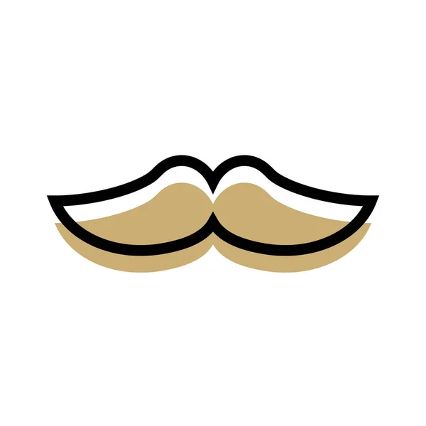 Mustache Vector Logotipo Icono Diseño Elementos Plantilla — Archivo Imágenes Vectoriales