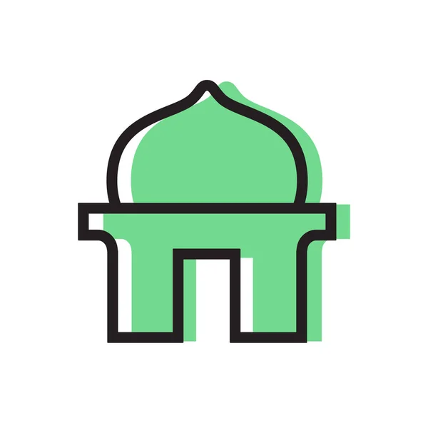 Дизайн Иконы Мечети Выделенный Белом Фоне — стоковый вектор