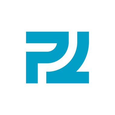 İlk harf PL logo tasarım şablon elemanları, kare şekilli tipografi logosu - Vektör