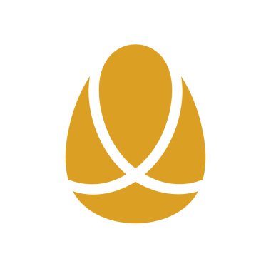 Soyut altın yumurta logosu tasarım şablon elementleri, vektör illüstrasyonu