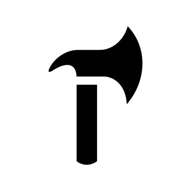 Balta silueti, balta simgesi tasarımı, oduncu baltası illüstrasyonu