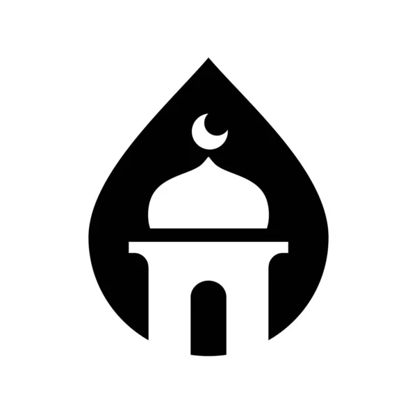 Элементы Шаблона Логотипа Исламской Мечети Вектор — стоковый вектор
