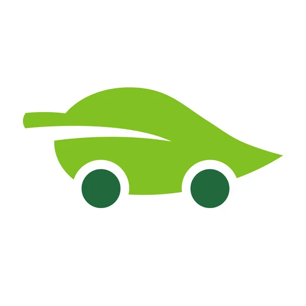 绿叶汽车图标设计模板元素 矢量插图 — 图库矢量图片