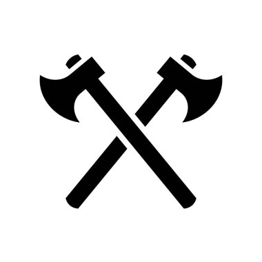 Axe logo tasarım şablonu elementleri, oduncu sembolü, tahta kayıt işareti