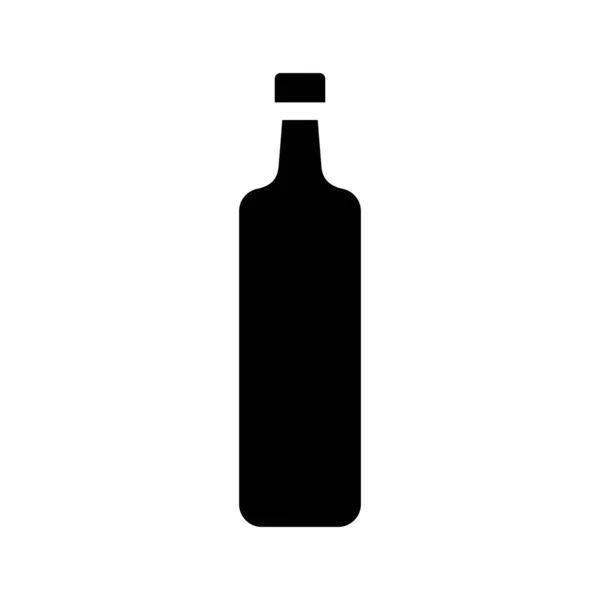 Silhueta Garrafa Xarope Isolado Fundo Branco Projeto Ícone Garrafa Bebida — Vetor de Stock