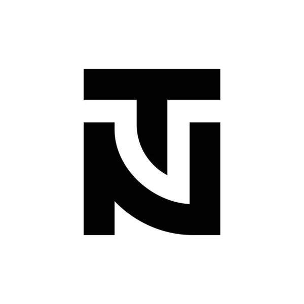 Ursprunglig Bokstav Logotyp Mall Svart Och Vit Typografi Symbol Vektor — Stock vektor