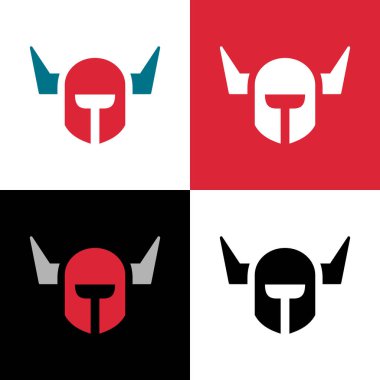 Warrior helmet logo icon design template elements, medieval knight symbol - Vector vector