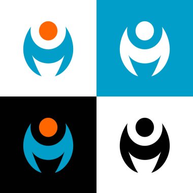 Soyut logo tasarım şablon ögesi, Vektör illüstrasyonu