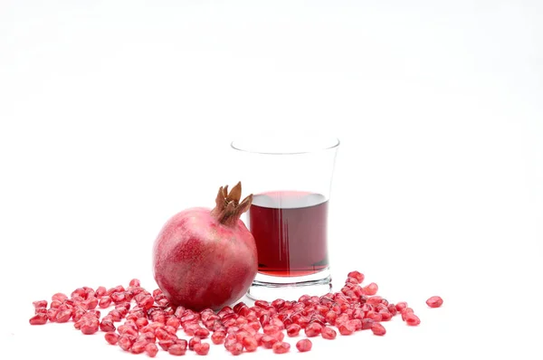 Pomegranate on a white background.Natural.For Isolation. Stock Image