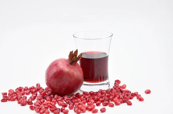 Pomegranate on a white background.Natural.For Isolation. Stock Image