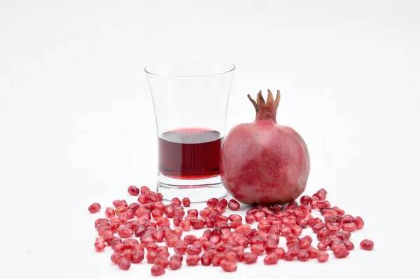 Pomegranate on a white background.Natural.For Isolation. Royalty Free Stock Photos