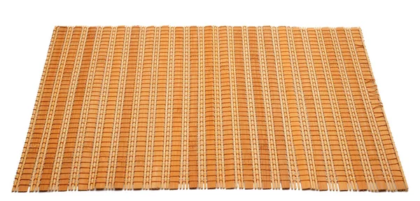 Bamboo Mat Isolated White Background — Stock Photo, Image
