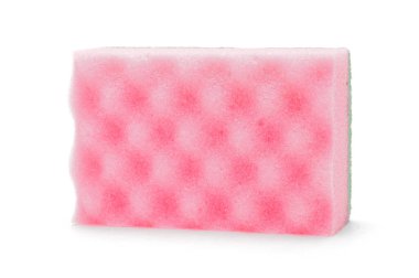 Bulaşık yıkamak için sünger ve ıssız beyaz bir köyde su tesisatı.