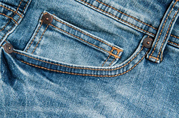 Calça Jeans Azul Fundo Madeira — Fotografia de Stock