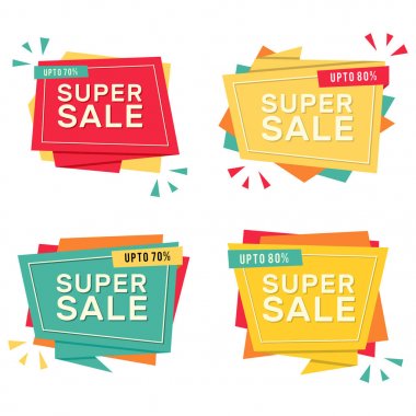 Başlık süper Satılık işareti vektör resmi