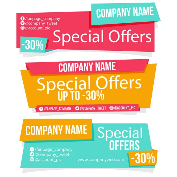 Banner Special Offers Vector Image — Stock Vector