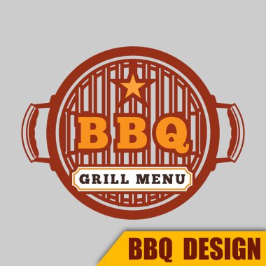 Barbekü Izgara menü vektör görüntü
