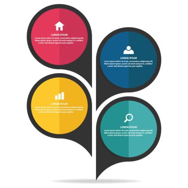 Öğe kümesi renkli PIN vektör görüntü