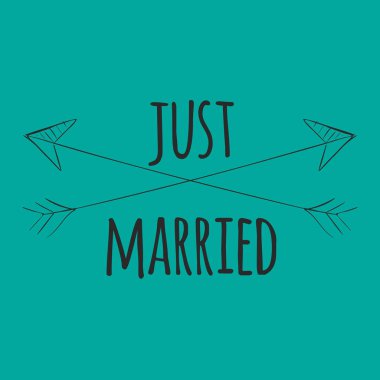 Düğün ok vektör görüntü evli